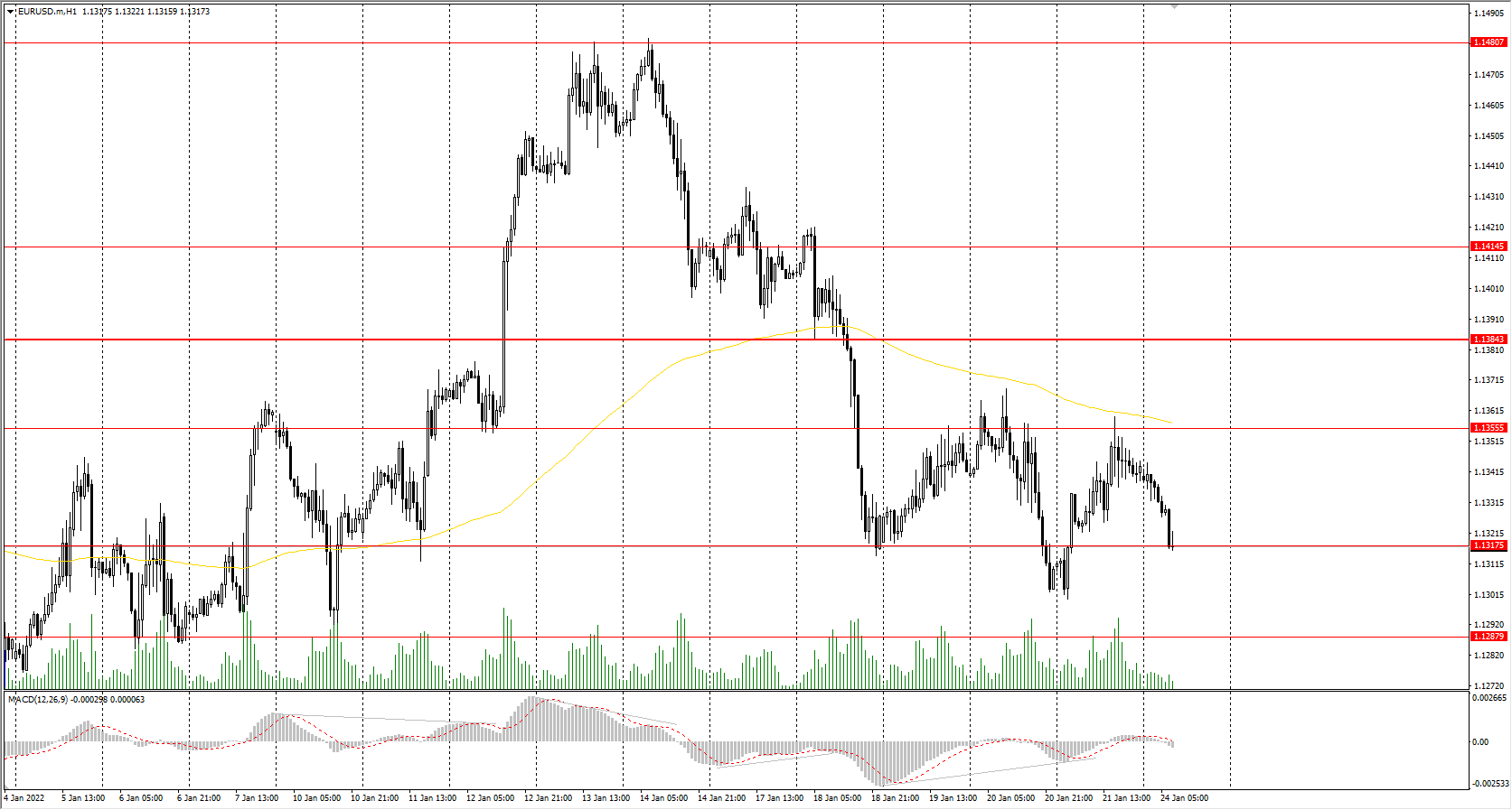 The EUR/USD currency pair 