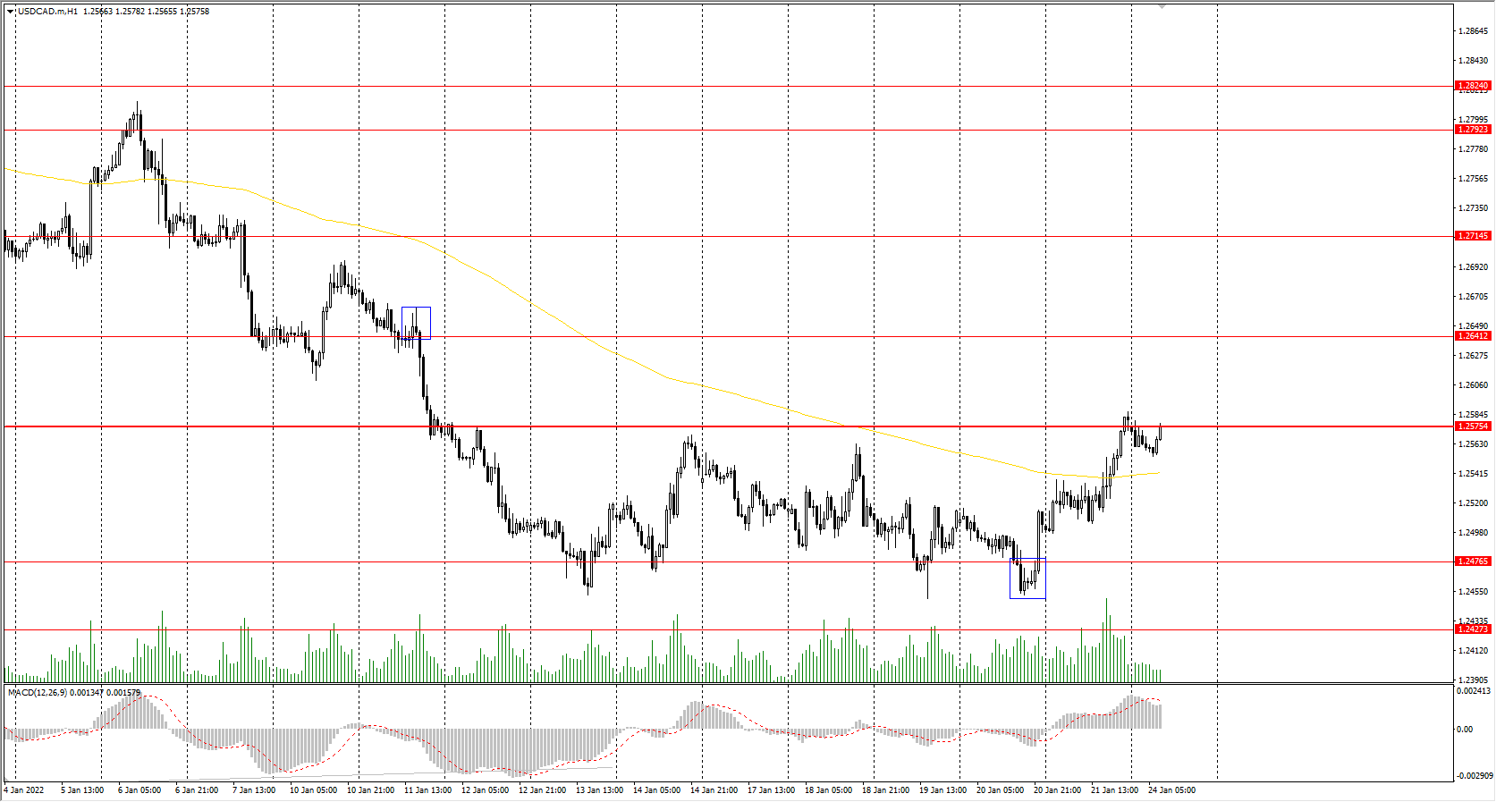  The USD/CAD currency pair 