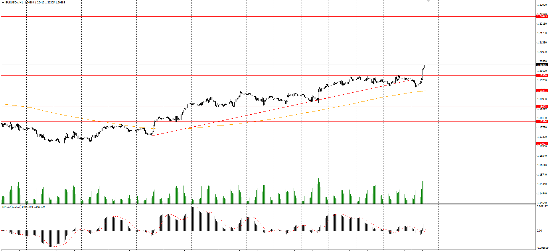  The EUR/USD currency pair 