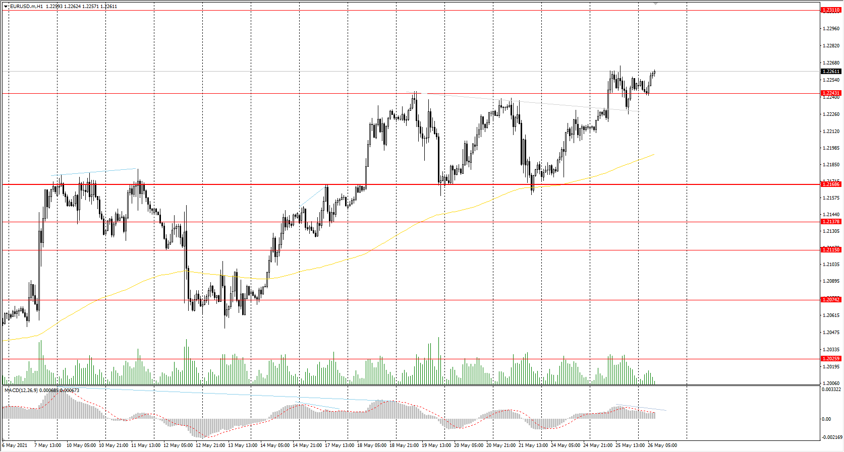  The EUR/USD currency pair 