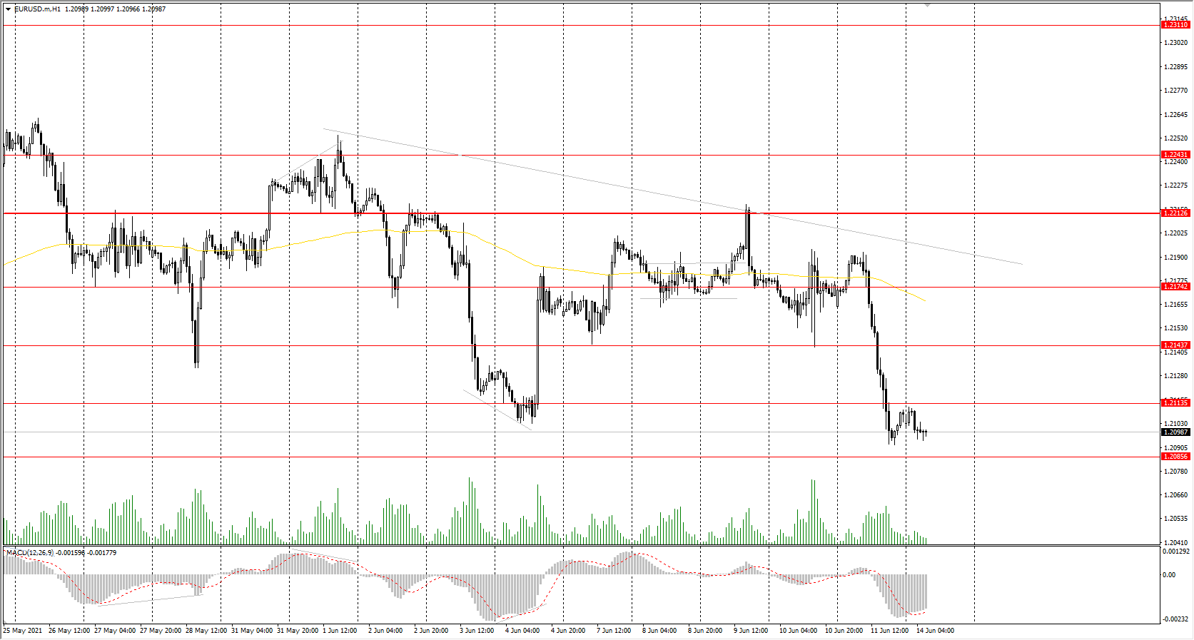  The EUR/USD currency pair 