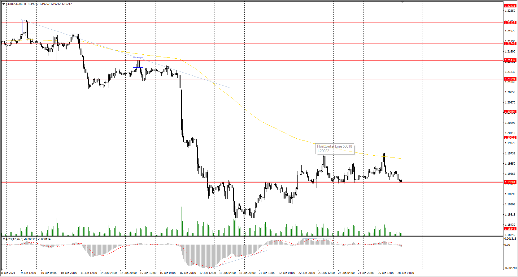  The EUR/USD currency pair 