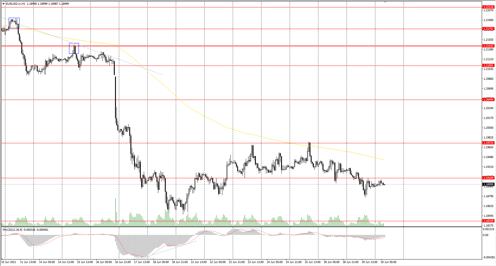  The EUR/USD currency pair 