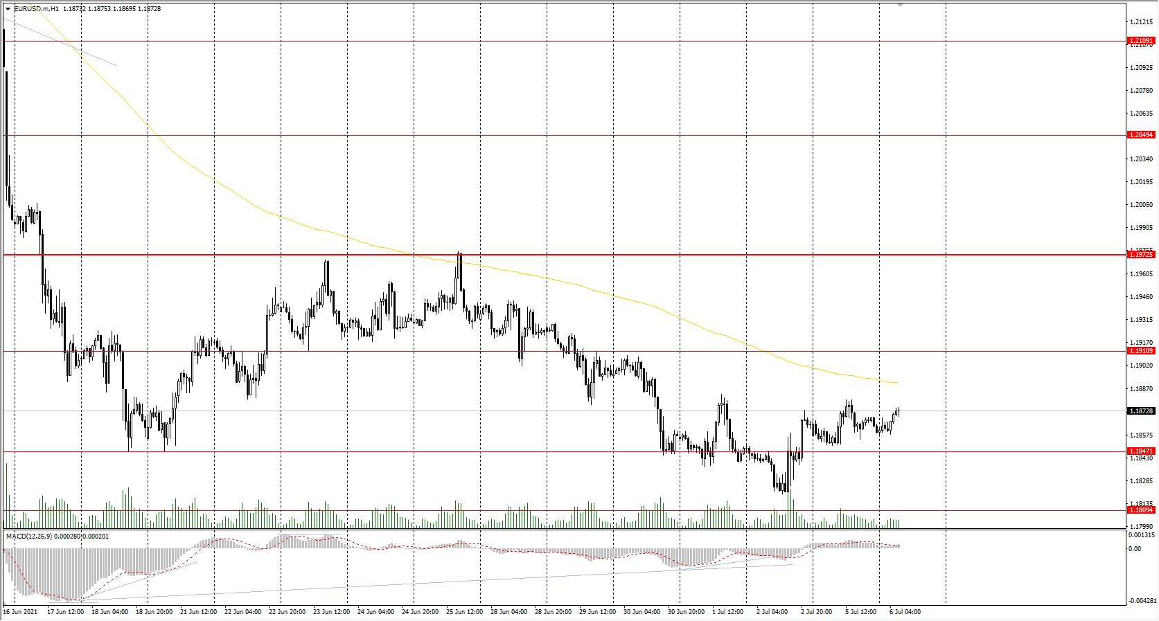  The EUR/USD currency pair 