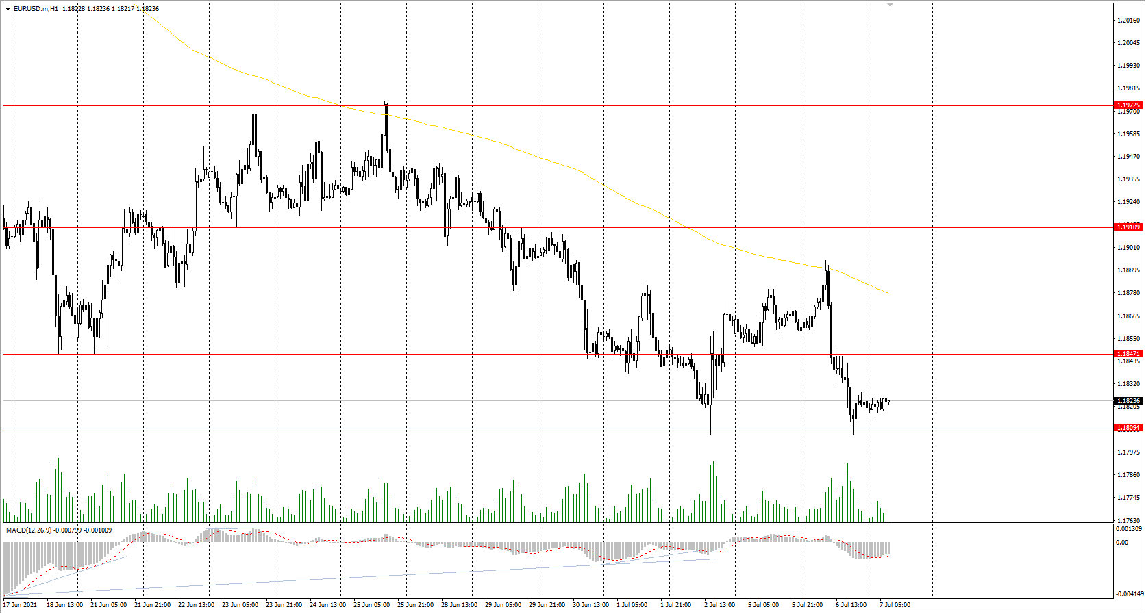  The EUR/USD currency pair 