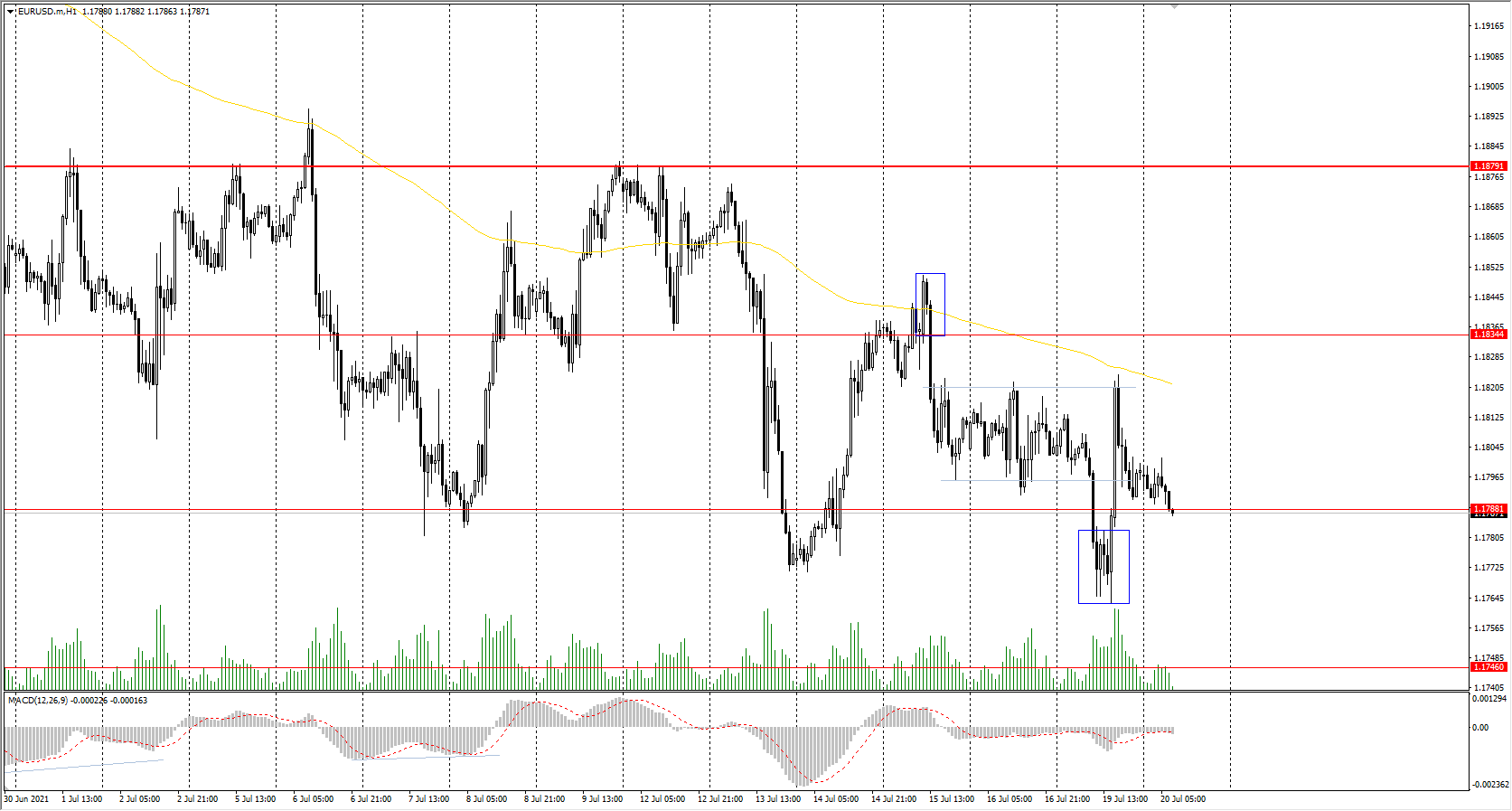  The EUR/USD currency pair 