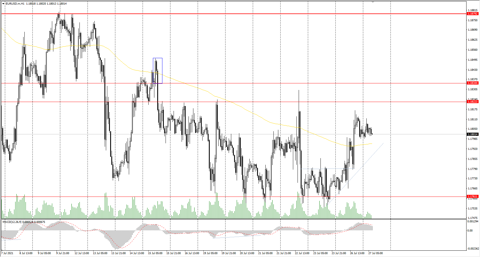  The EUR/USD currency pair 