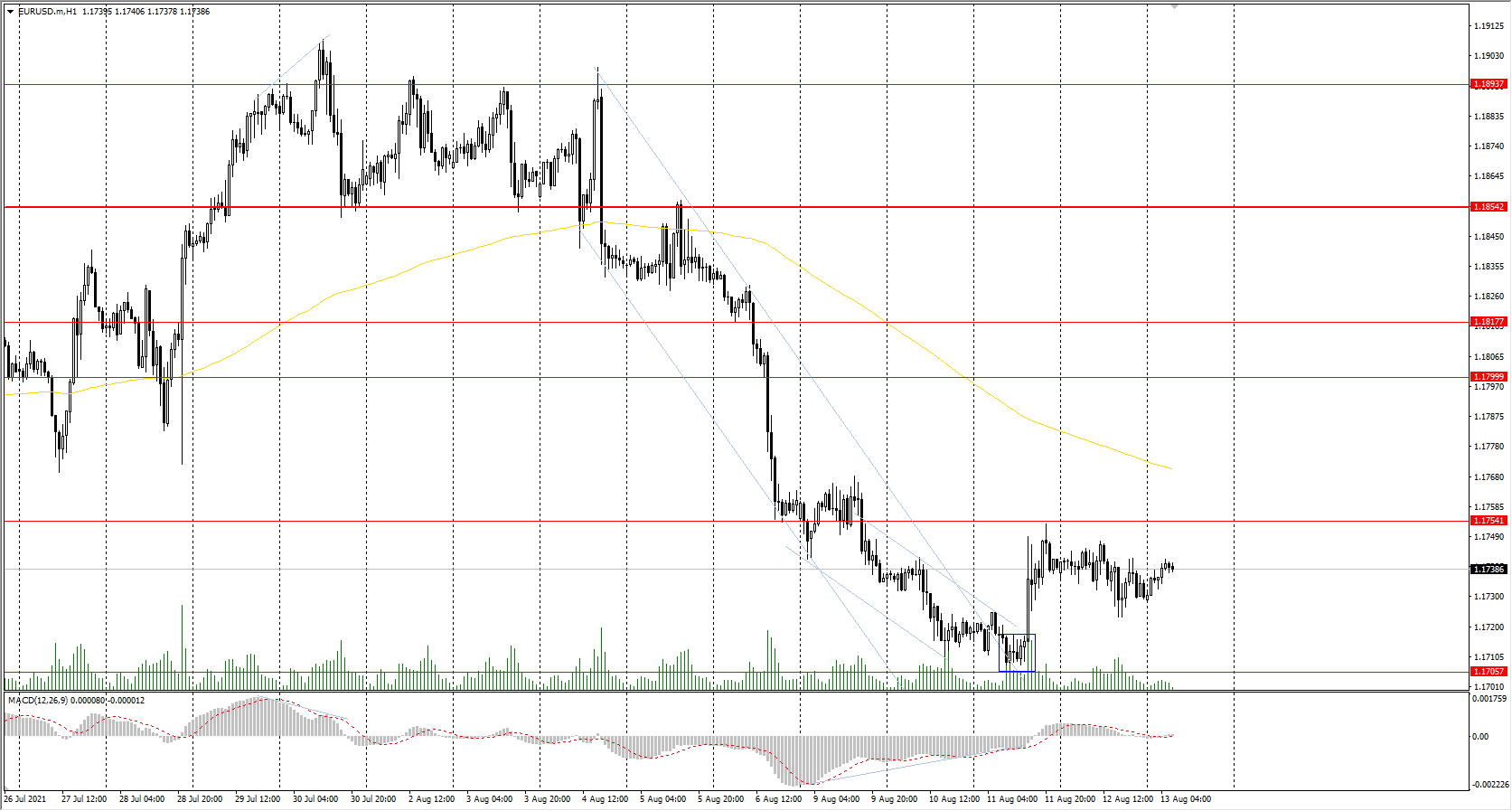  The EUR/USD currency pair 