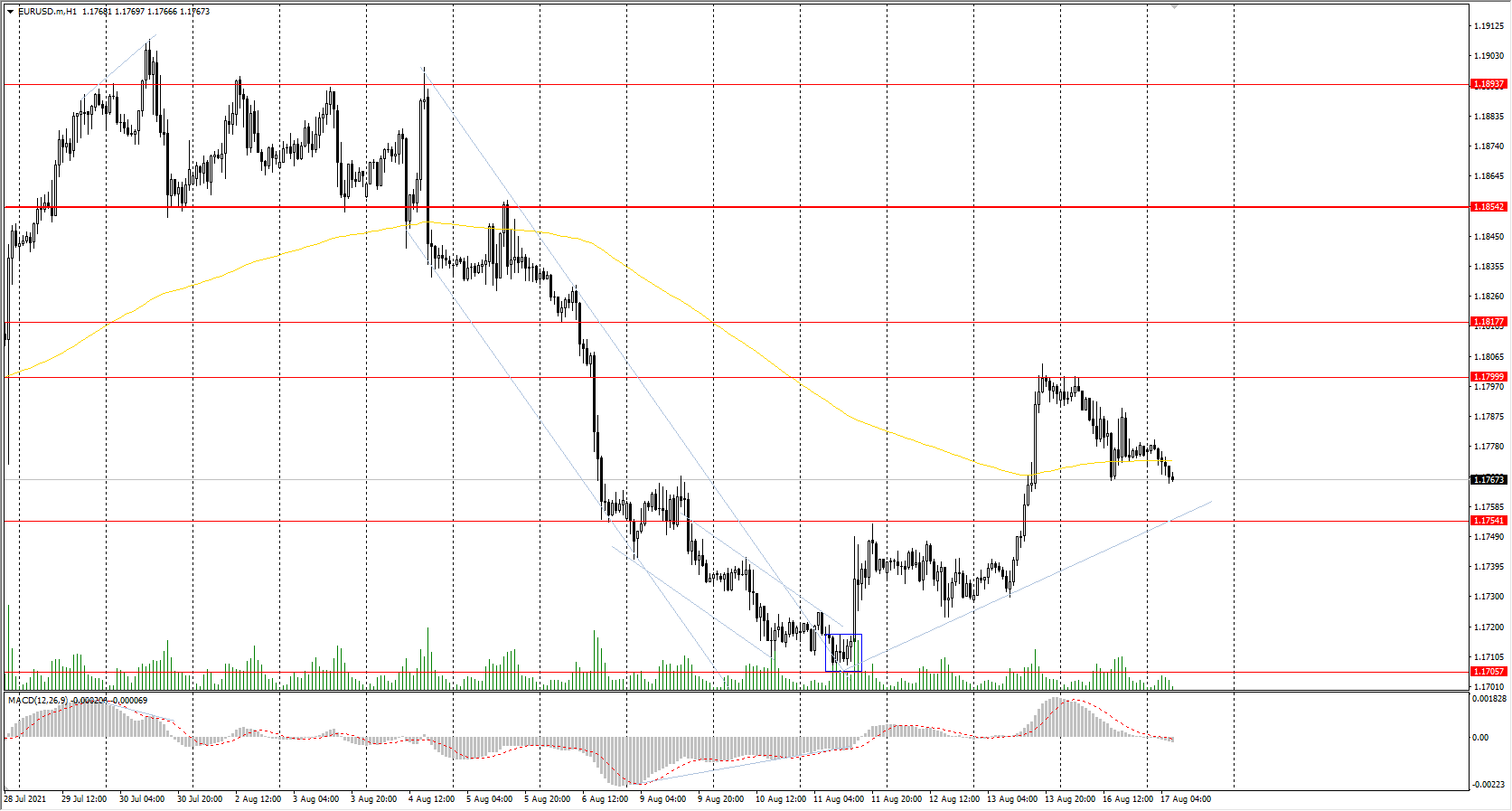  The EUR/USD currency pair 
