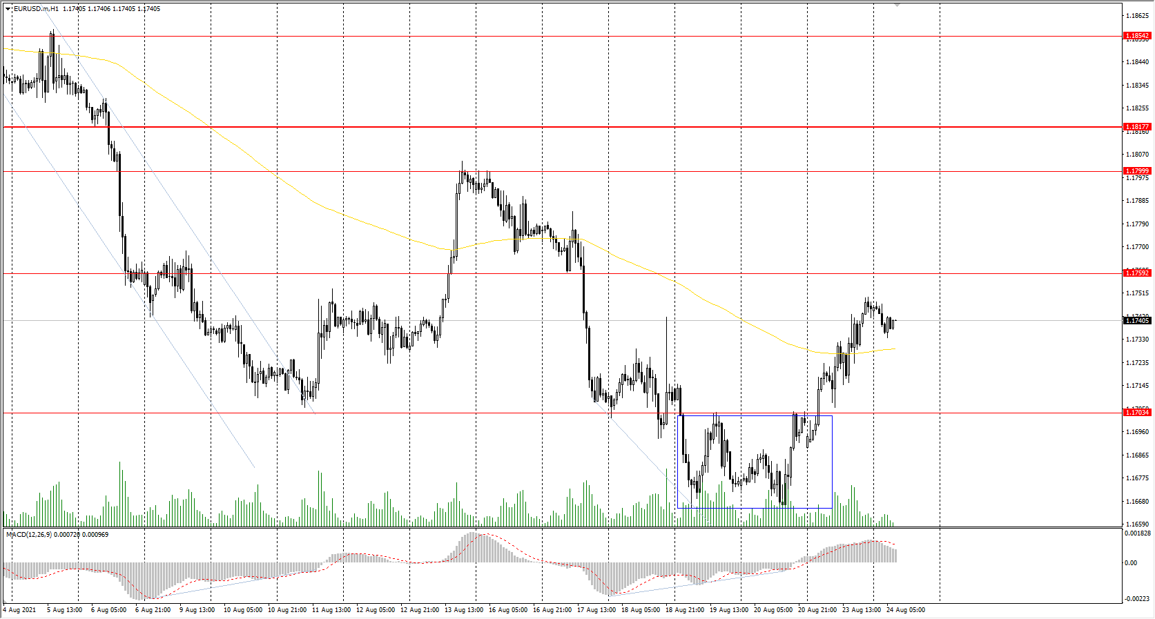  The EUR/USD currency pair 