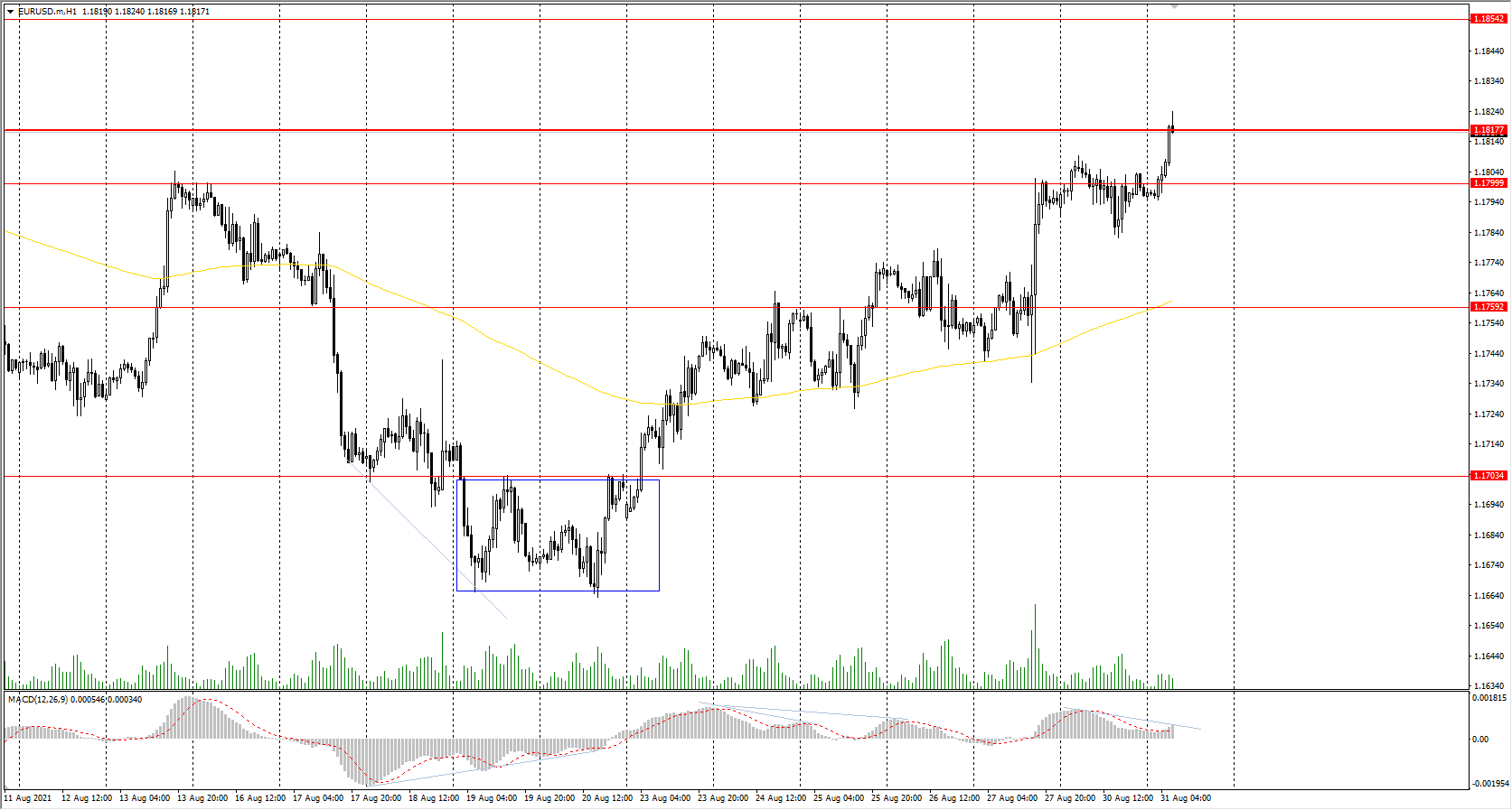  The EUR/USD currency pair 