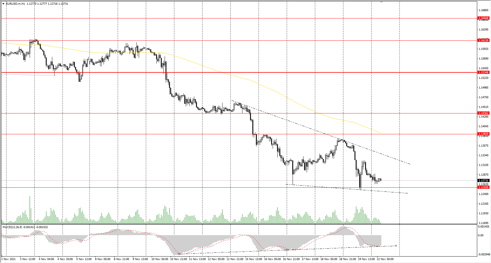  The EUR/USD currency pair 