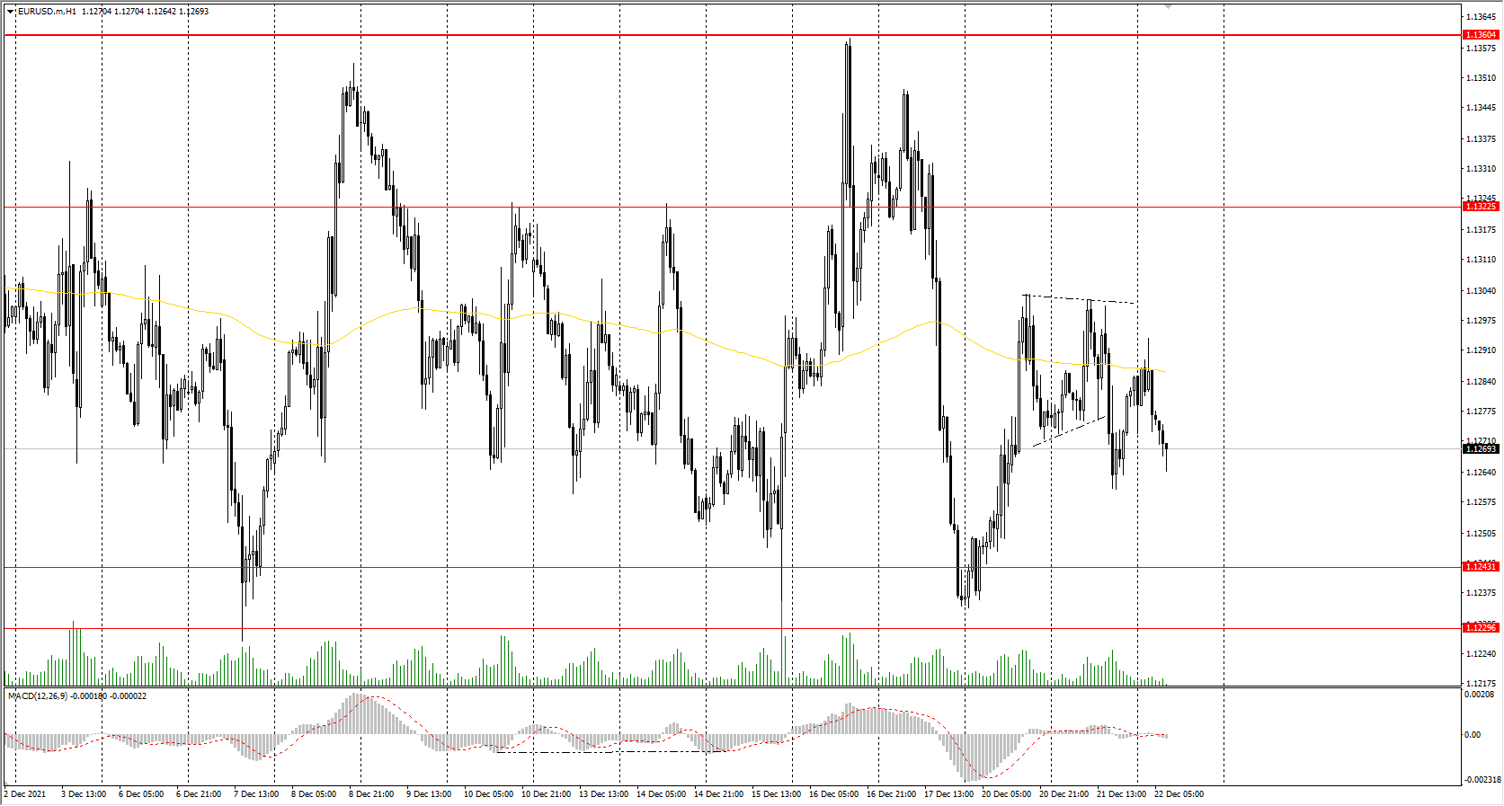  The EUR/USD currency pair 