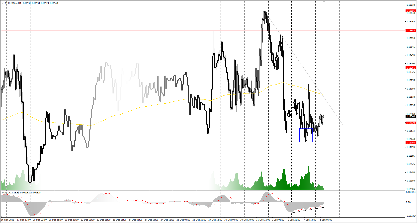  The EUR/USD currency pair 