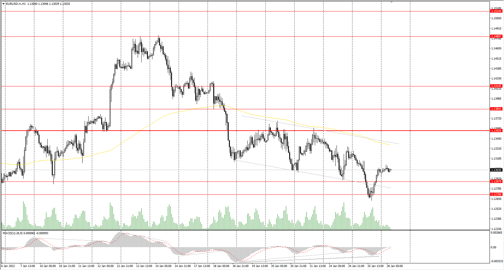  The EUR/USD currency pair 