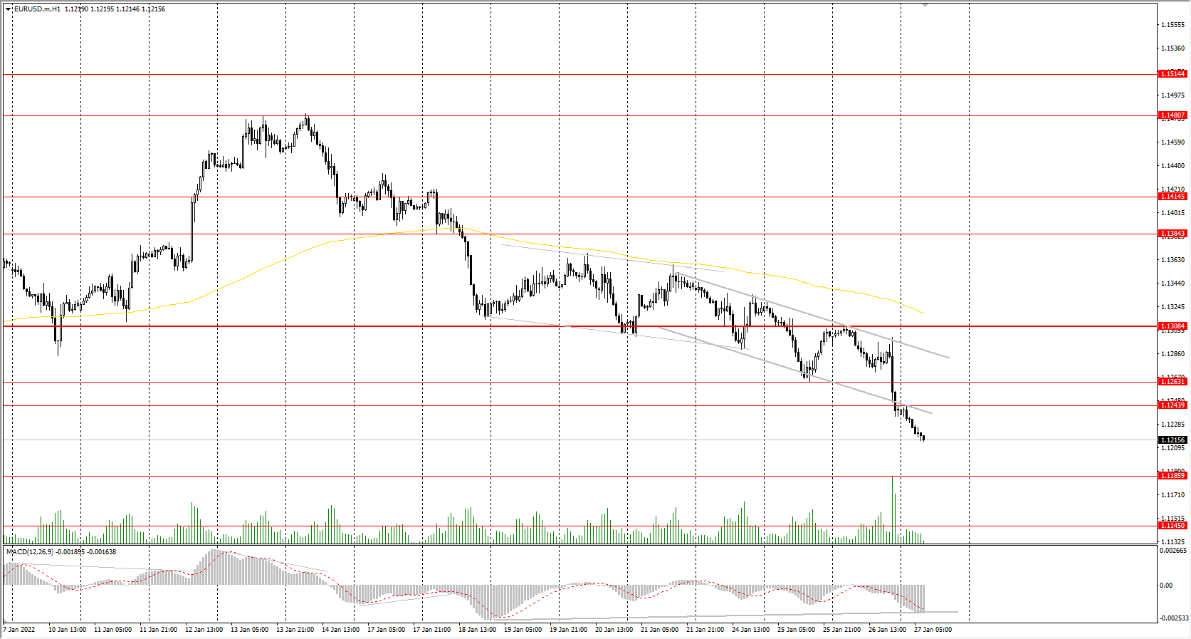  The EUR/USD currency pair 