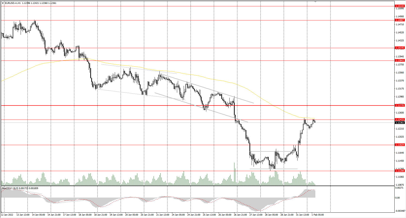  The EUR/USD currency pair 