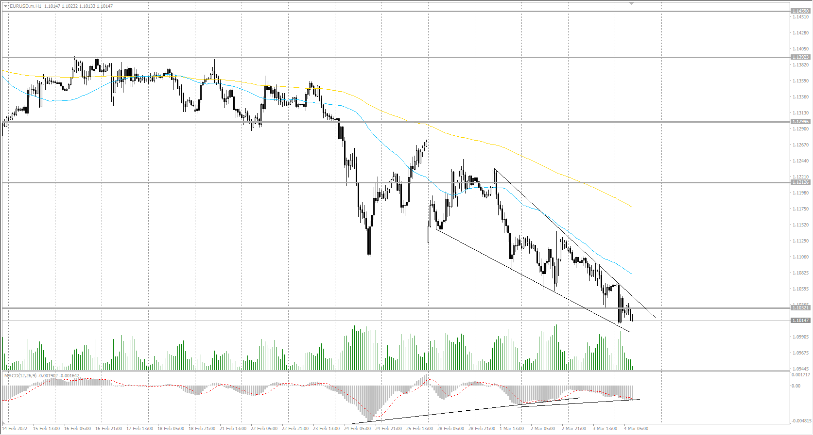  The EUR/USD currency pair 