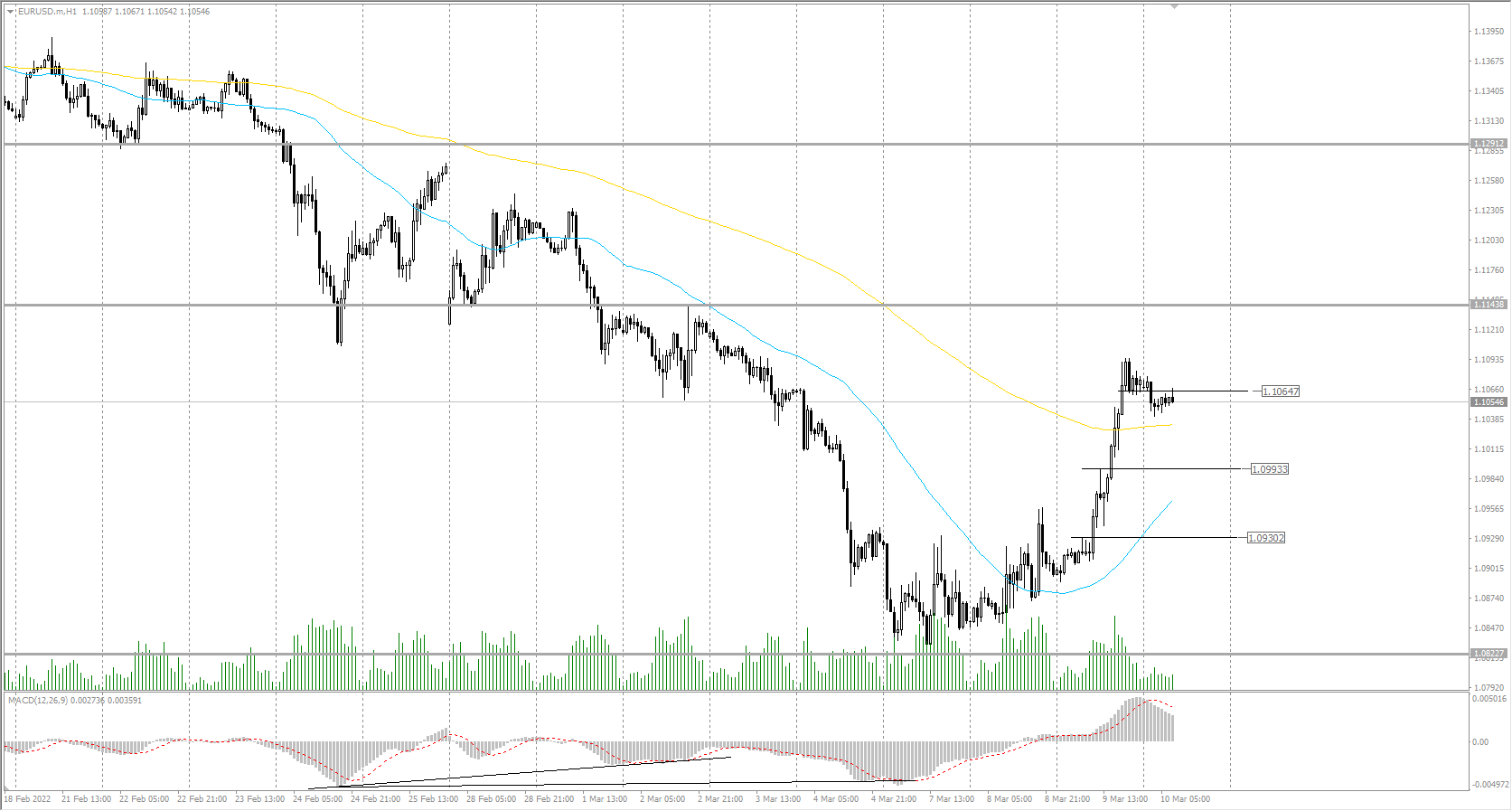  The EUR/USD currency pair 