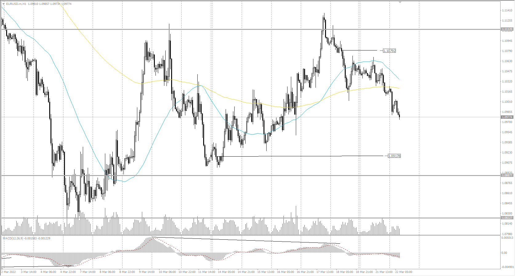  The EUR/USD currency pair 