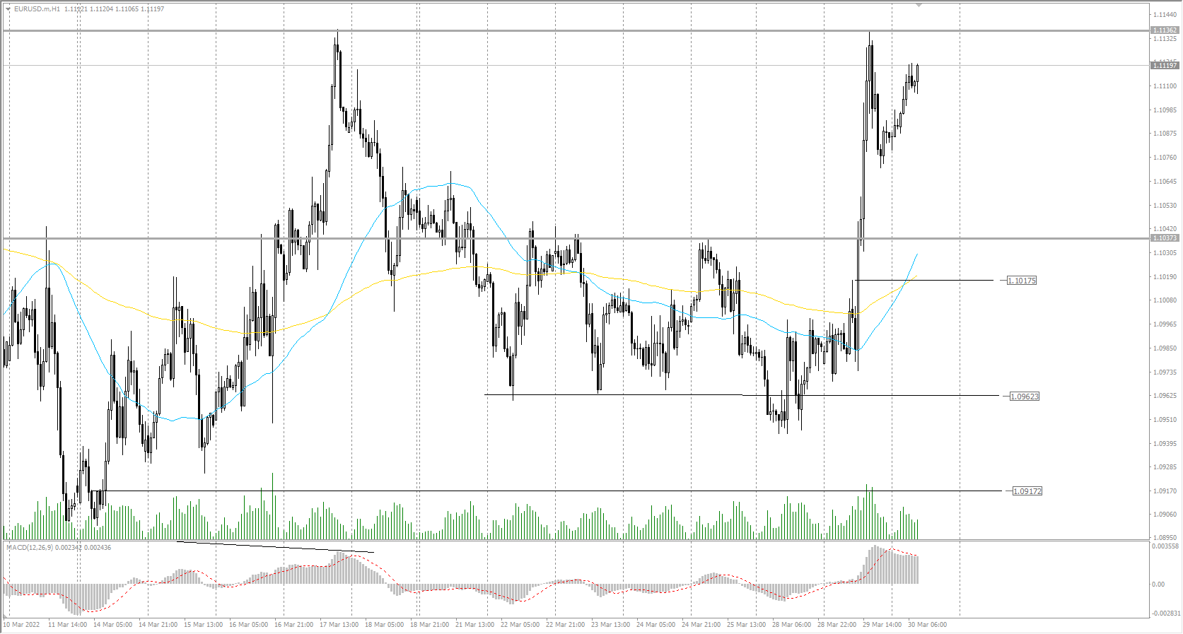  The EUR/USD currency pair 