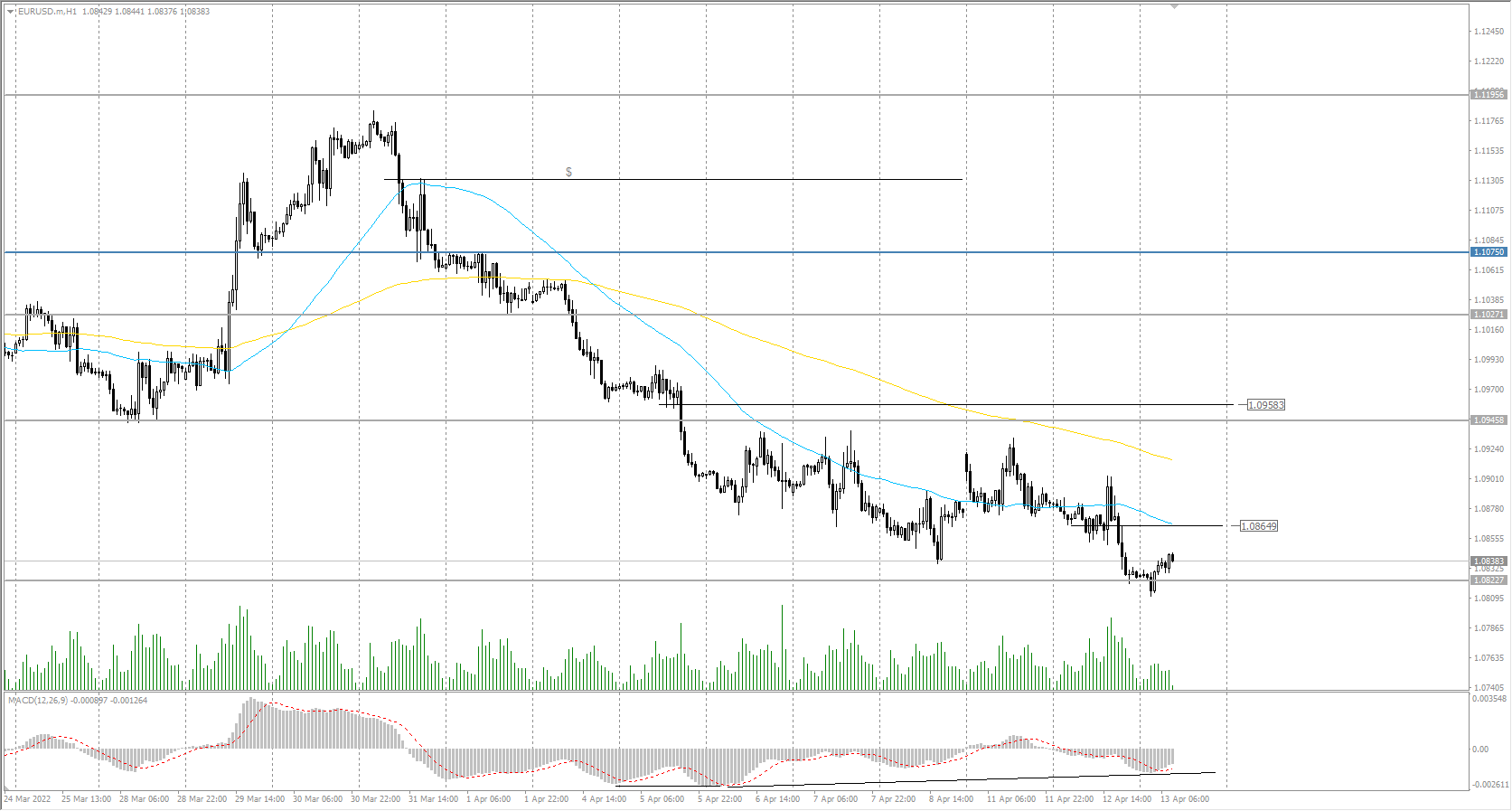  The EUR/USD currency pair 