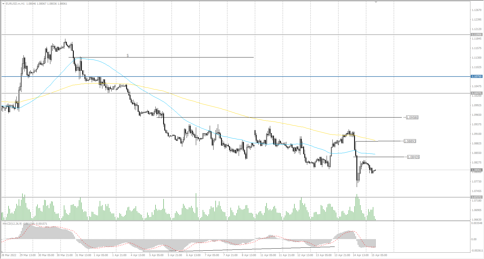  The EUR/USD currency pair 