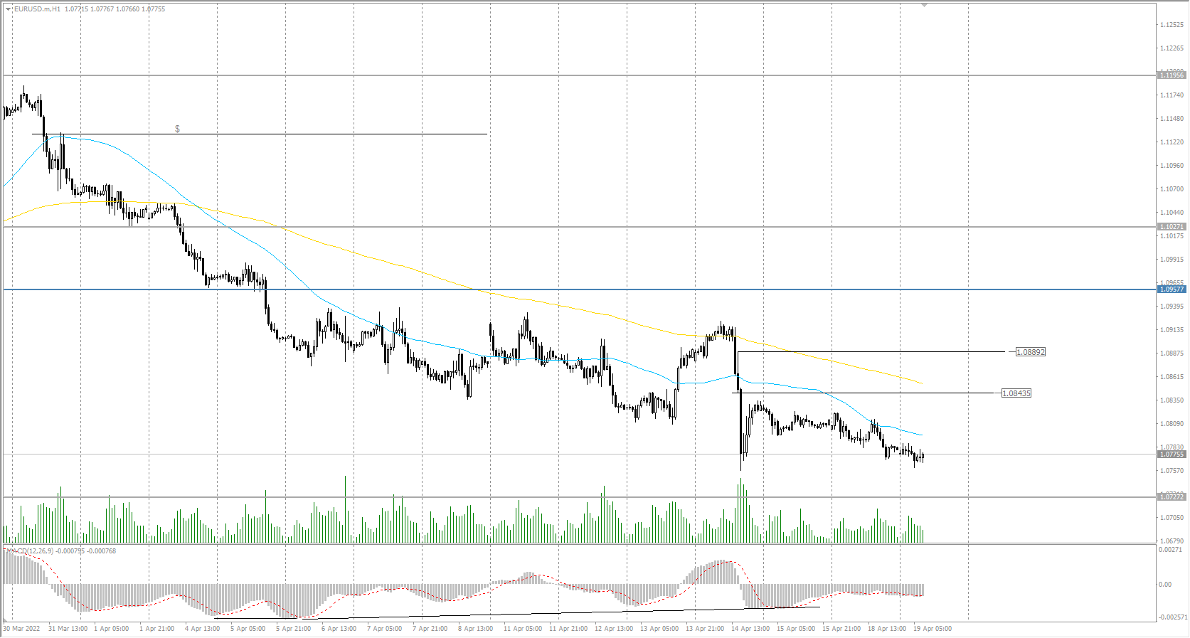  The EUR/USD currency pair 