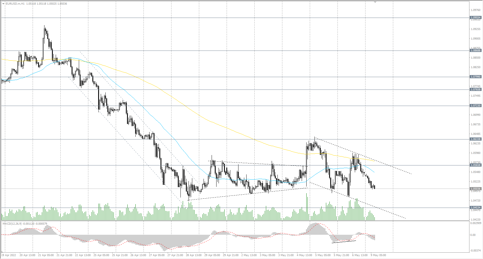  The EUR/USD currency pair 