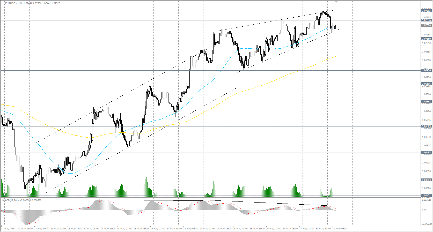  The EUR/USD currency pair 
