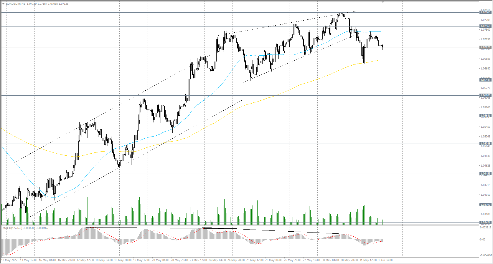  The EUR/USD currency pair 
