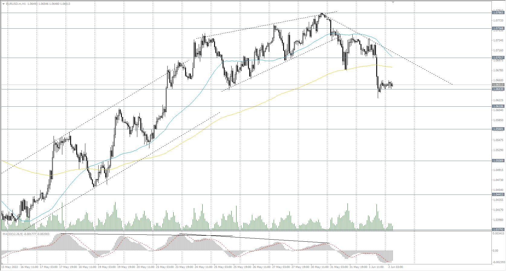 The EUR/USD currency pair 