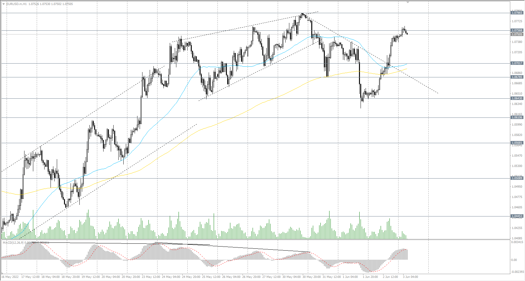  The EUR/USD currency pair 