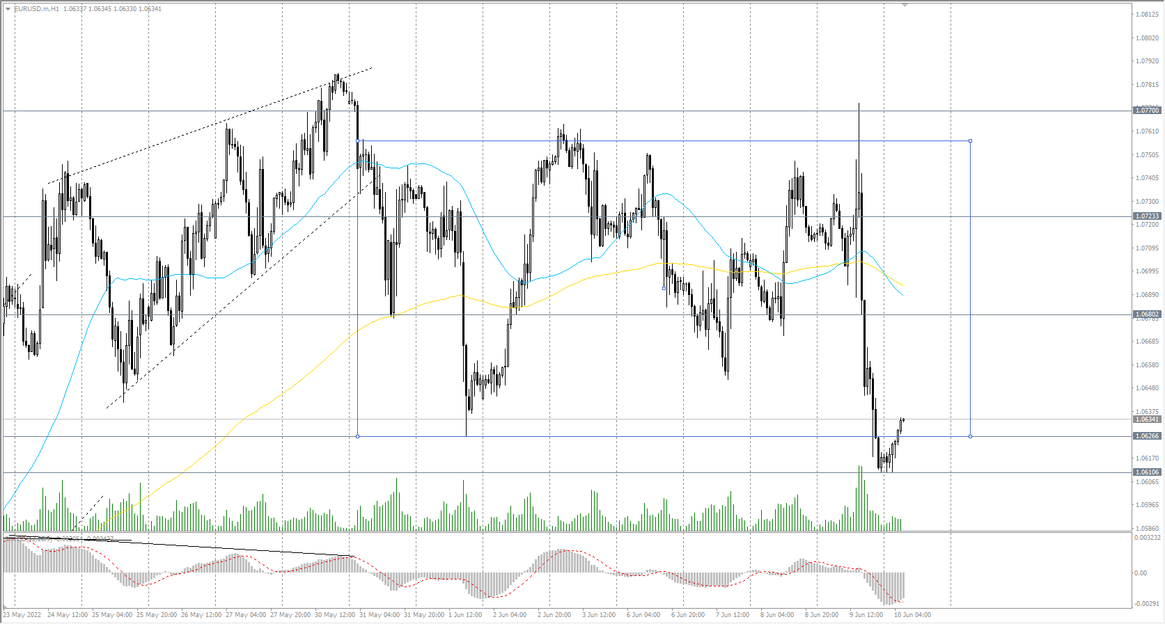  The EUR/USD currency pair 