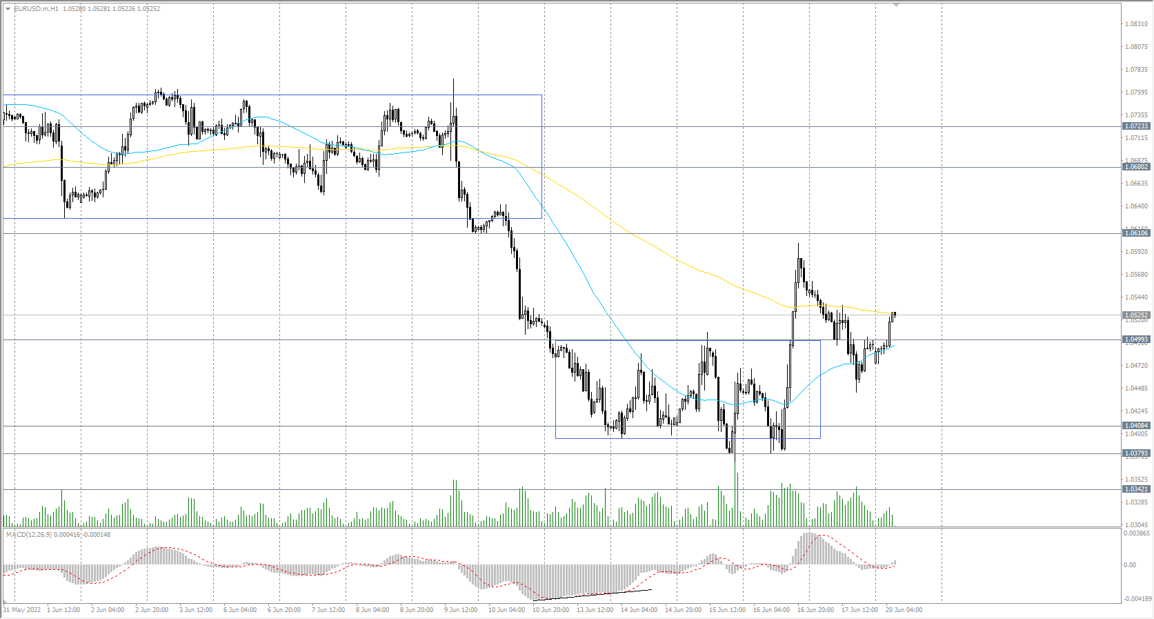  The EUR/USD currency pair 