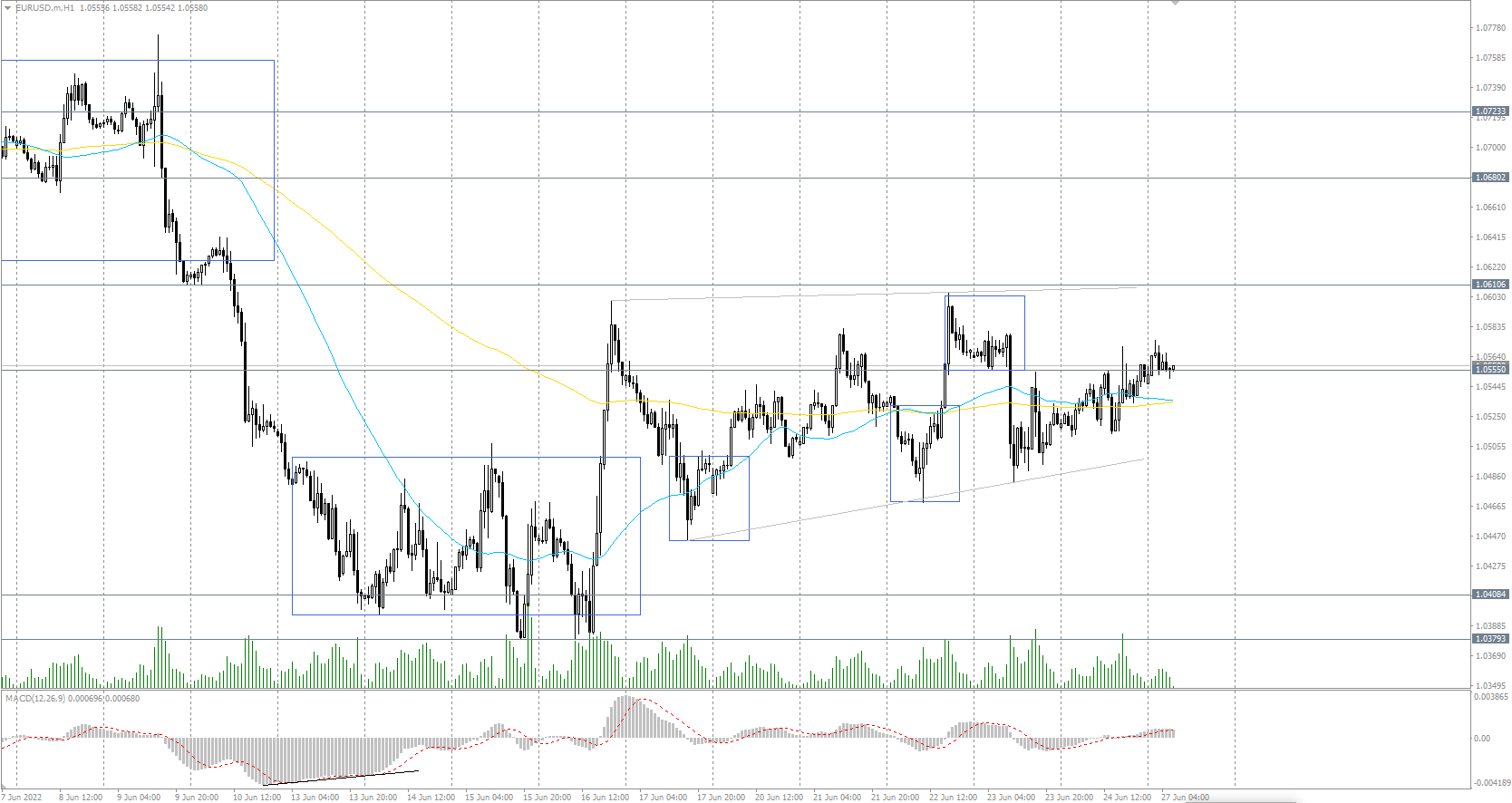  The EUR/USD currency pair 