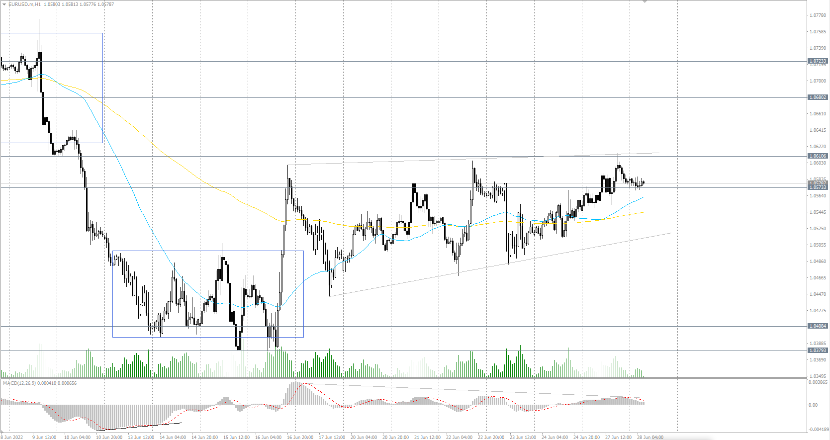  The EUR/USD currency pair 
