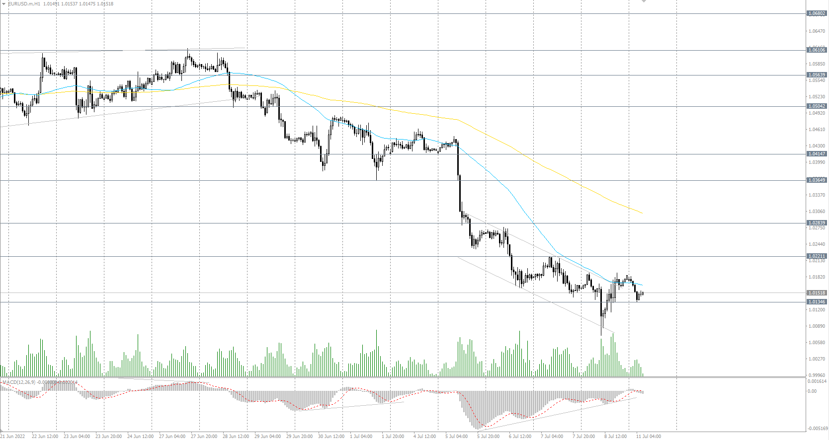 The EUR/USD currency pair