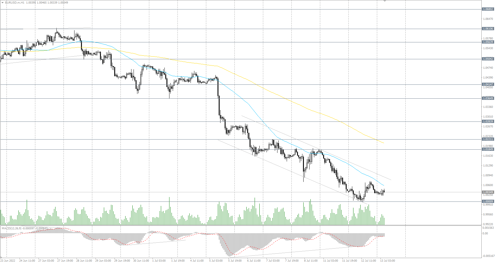  The EUR/USD currency pair 
