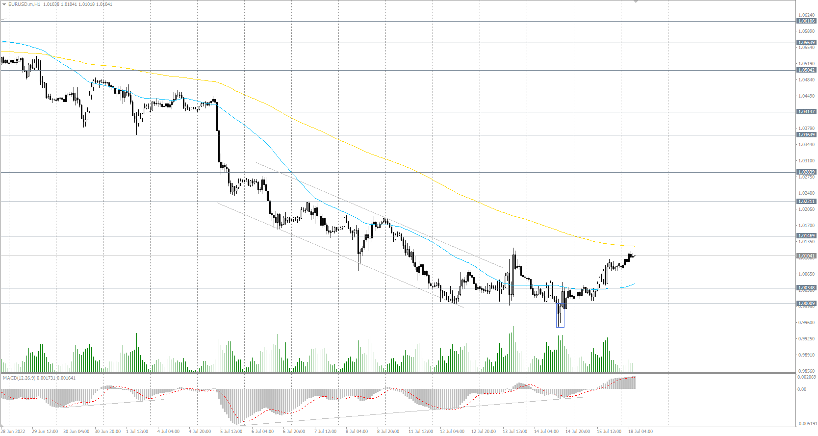  The EUR/USD currency pair 