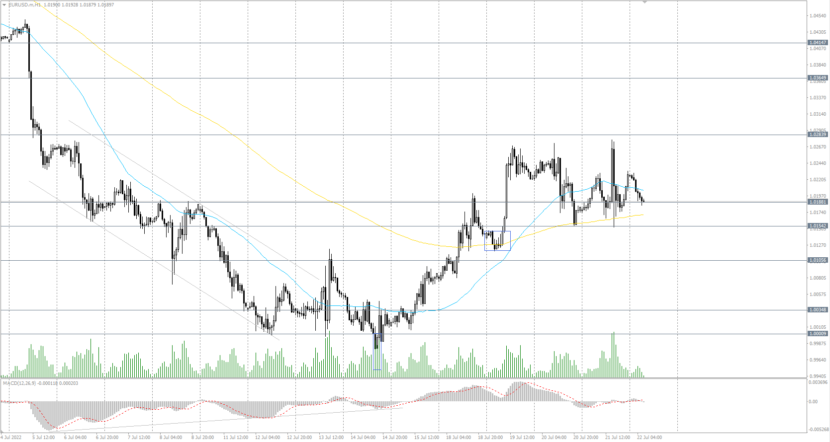  The EUR/USD currency pair 