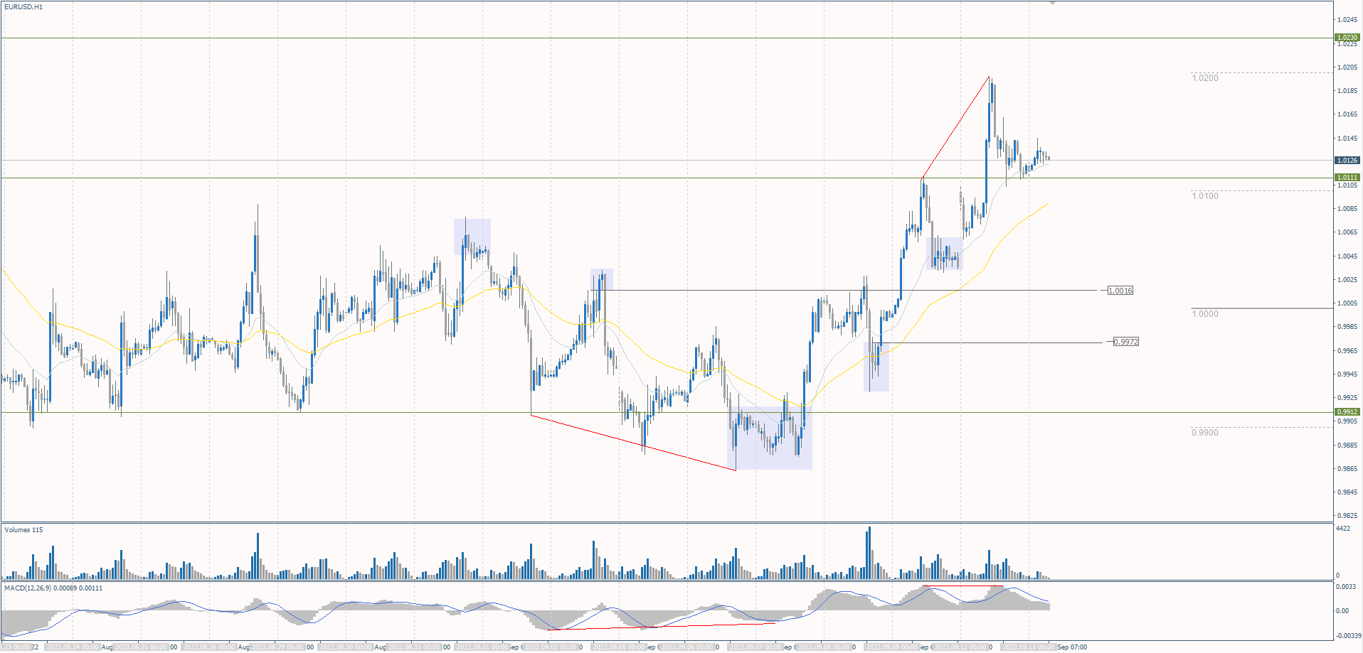 The EUR/USD currency pair
