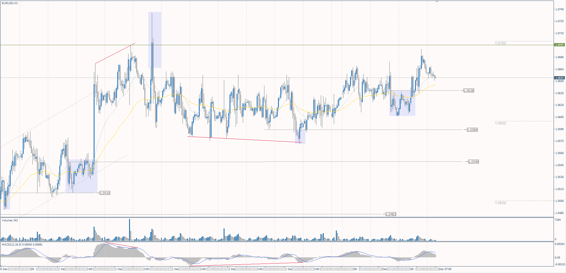  The EUR/USD currency pair 