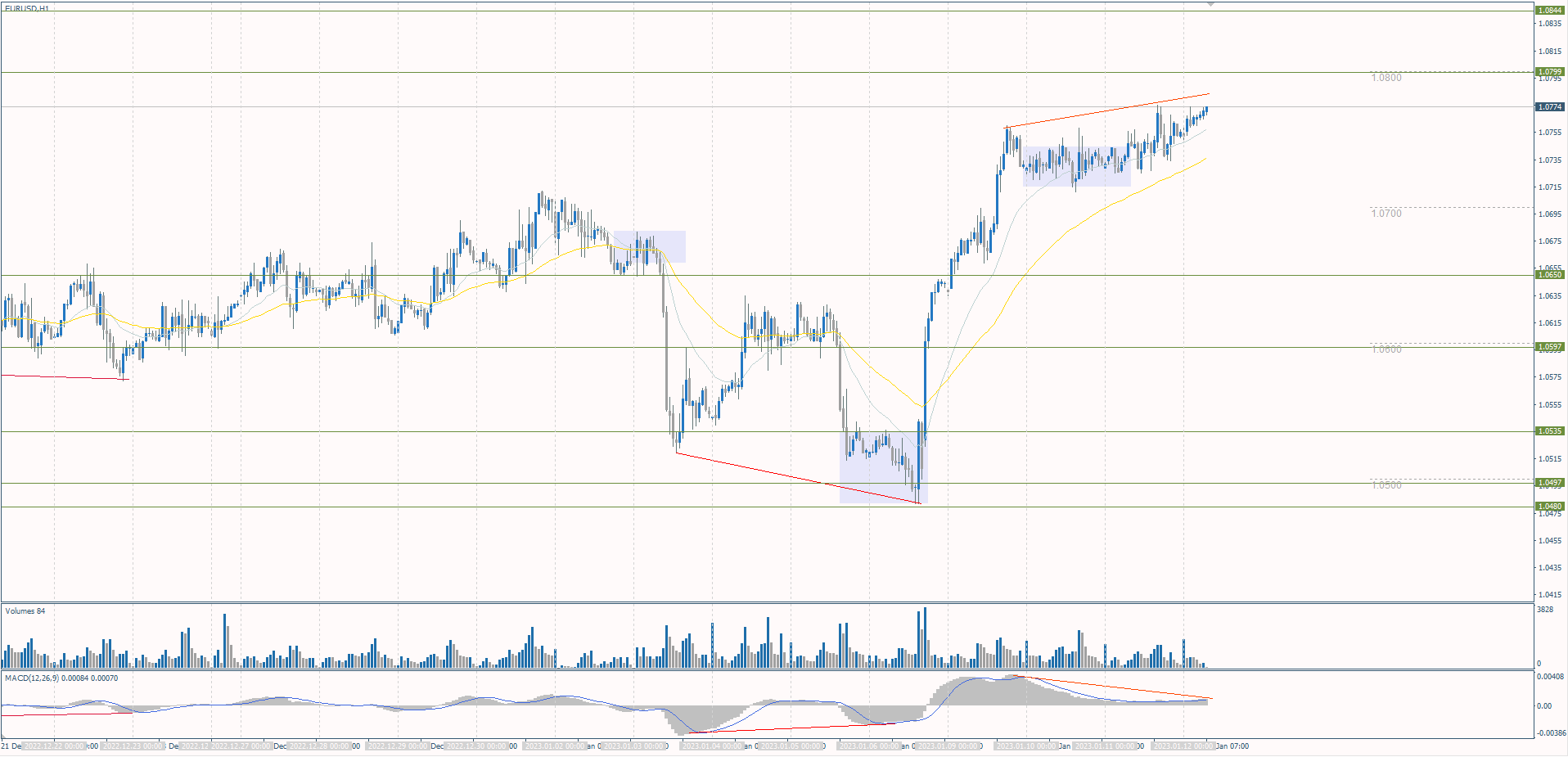  The EUR/USD currency pair 