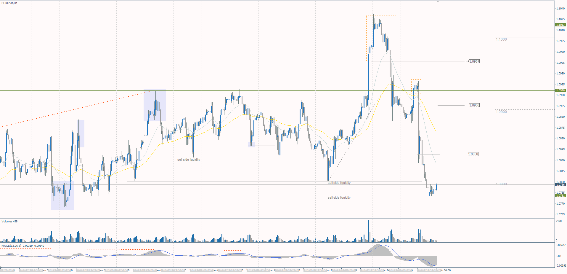  The EUR/USD currency pair 