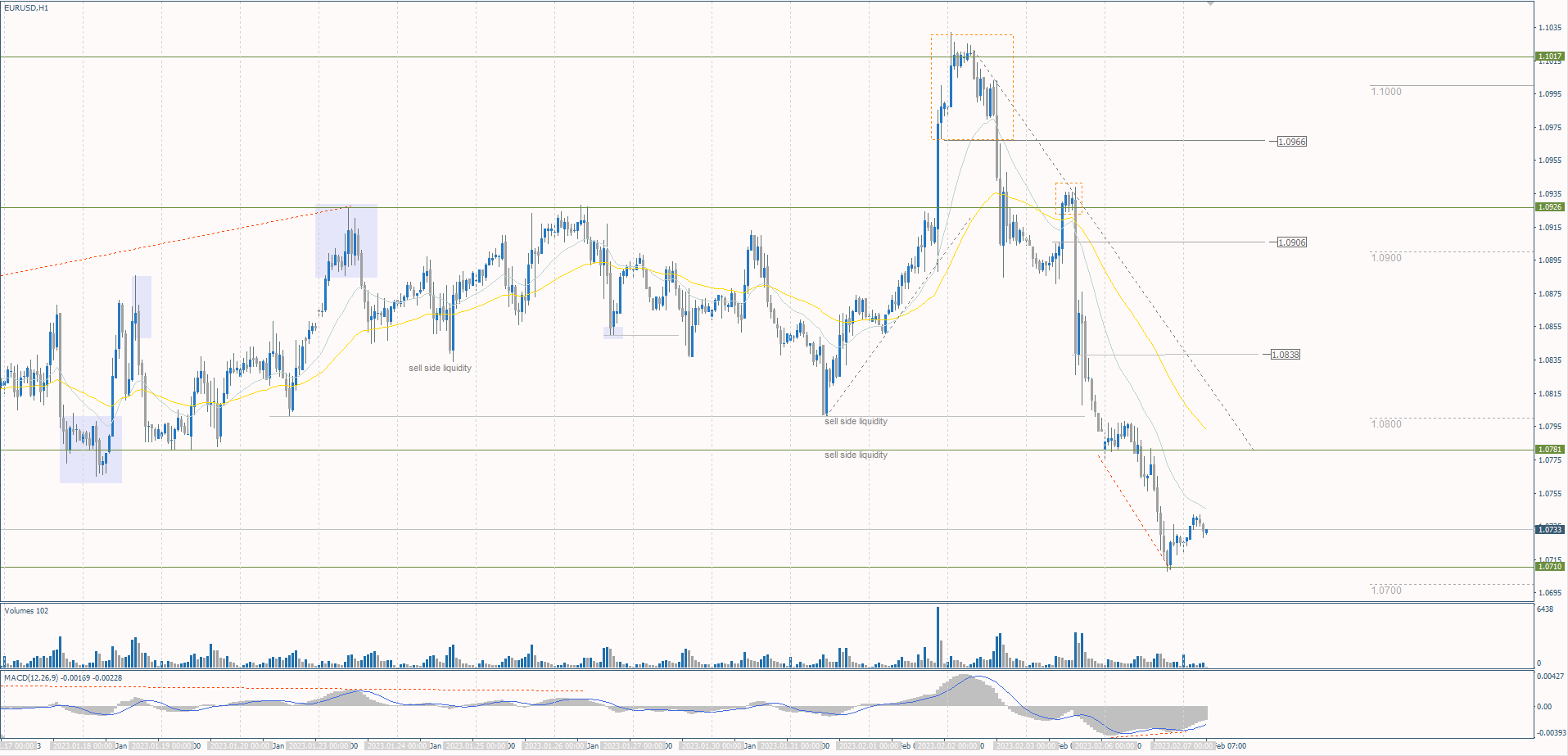  The EUR/USD currency pair 