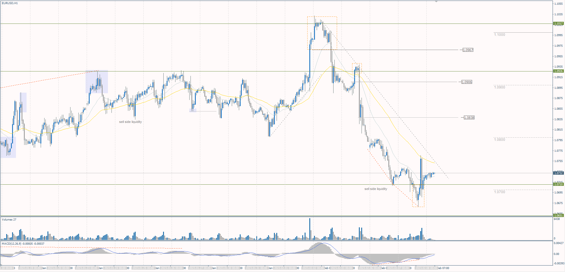  The EUR/USD currency pair 