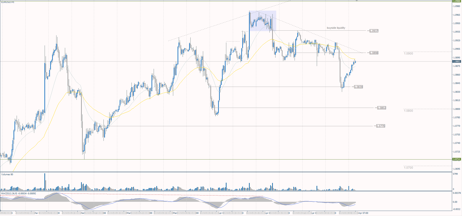  The EUR/USD currency pair 