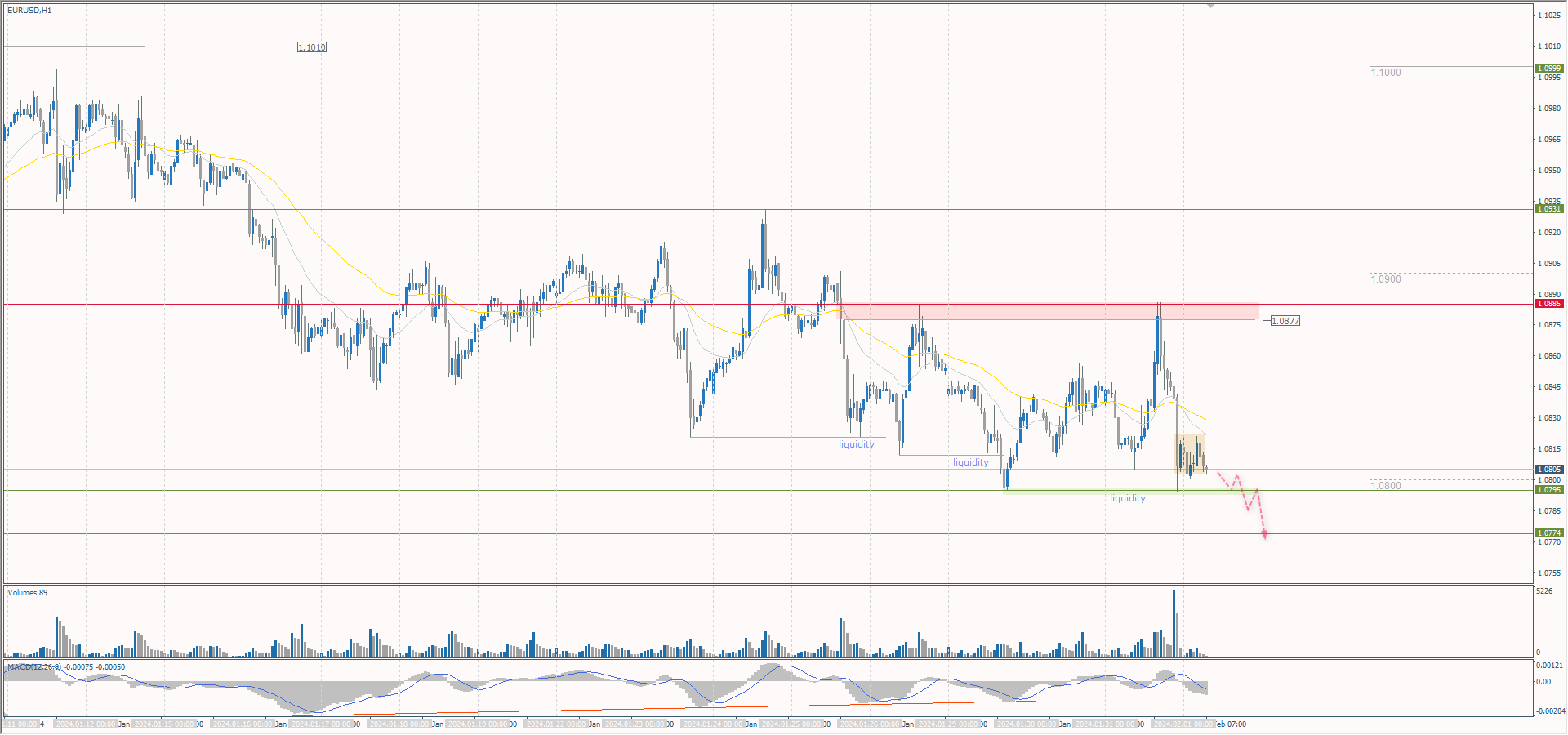 The EUR/USD currency pair