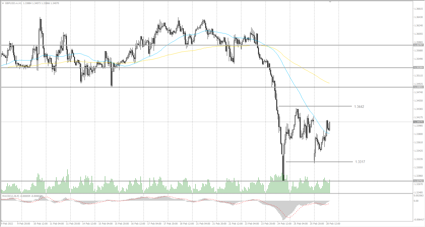  The GBP/USD currency pair 